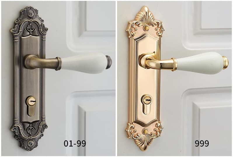 Ổ khóa cửa phòng cổ điển bằng gốm sứ INN58-999 8