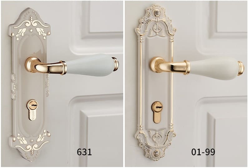 Ổ khóa cửa phòng cổ điển bằng gốm sứ INN58-999 10