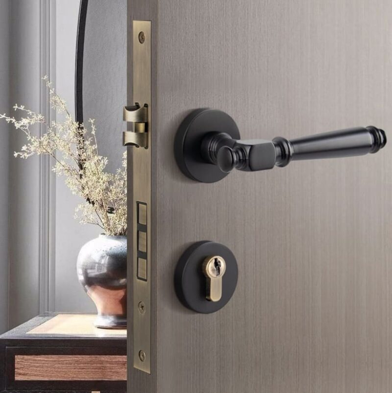 Khóa cửa phòng ngủ bằng đồng Italia BR7-99 5