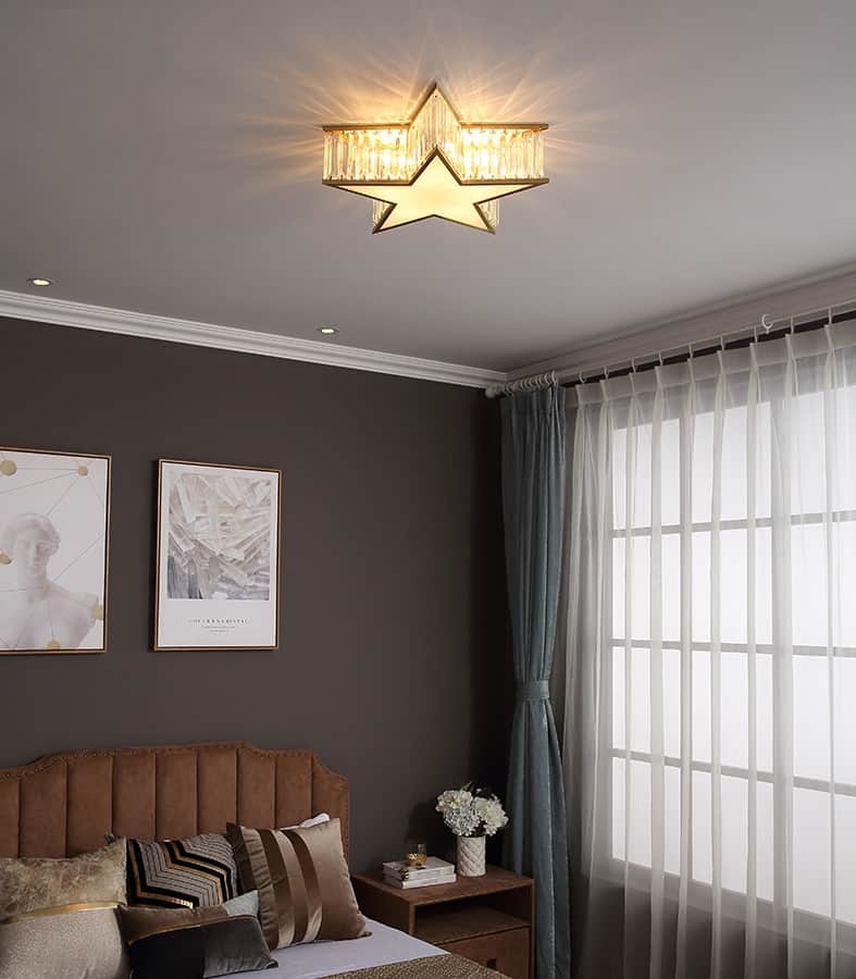 Đèn thả trần phòng ngủ bằng đồng kiểu Mỹ MC828-5Q