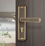 Khóa cửa bằng đồng rèn thiết kế Pháp BR20190-YSJ
