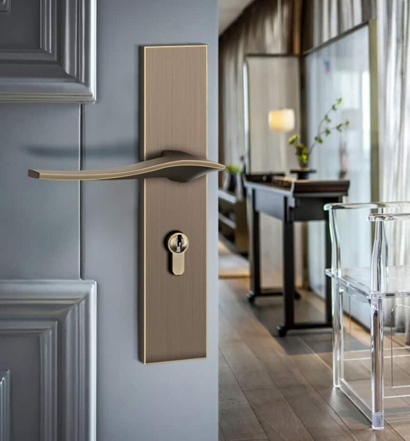 Khóa cửa hiện đại bằng đồng kiểu Mỹ BR28-56 3