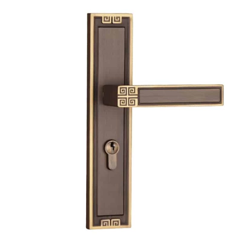 Khóa cửa phòng chống ồn cổ điển bằng đồng BR33-33 1