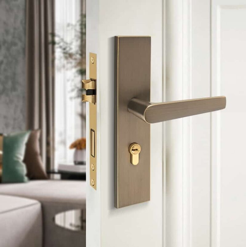 Khóa cửa phòng bằng đồng hiện đại BR889-113 1
