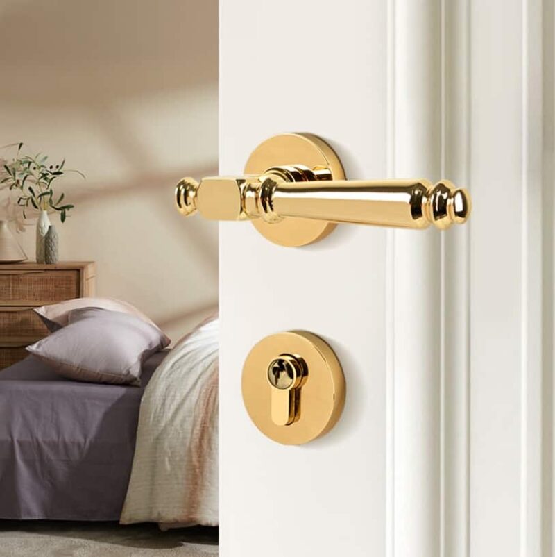 Khóa cửa phòng ngủ bằng đồng Italia BR7-99 4