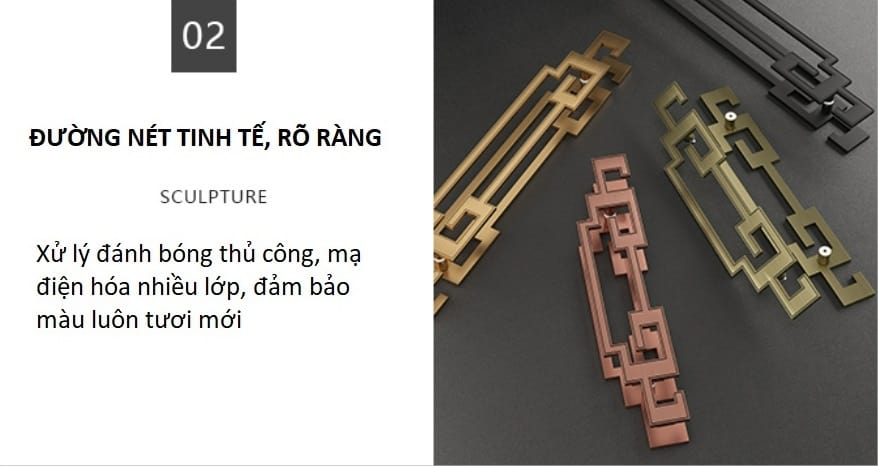 Tay nắm cửa cổ điển cho nhà phố biệt thự cao cấp F28 7