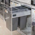 Thùng rác đôi ray hộp giảm chấn (218L) Garis BR07.400 (2)