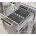 Thùng rác đôi ray hộp giảm chấn (218L) Garis BR07.400 (4)