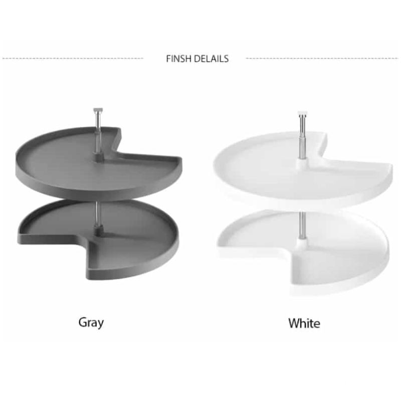 Mâm để đồ 3/4 góc tủ bếp xoay 360 độ Taura CK009-GR