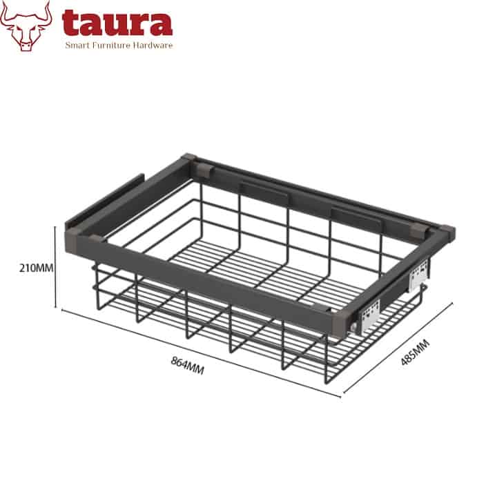 Giá rổ để đồ gấp âm tủ quần áo dạng nan Taura SV02 12