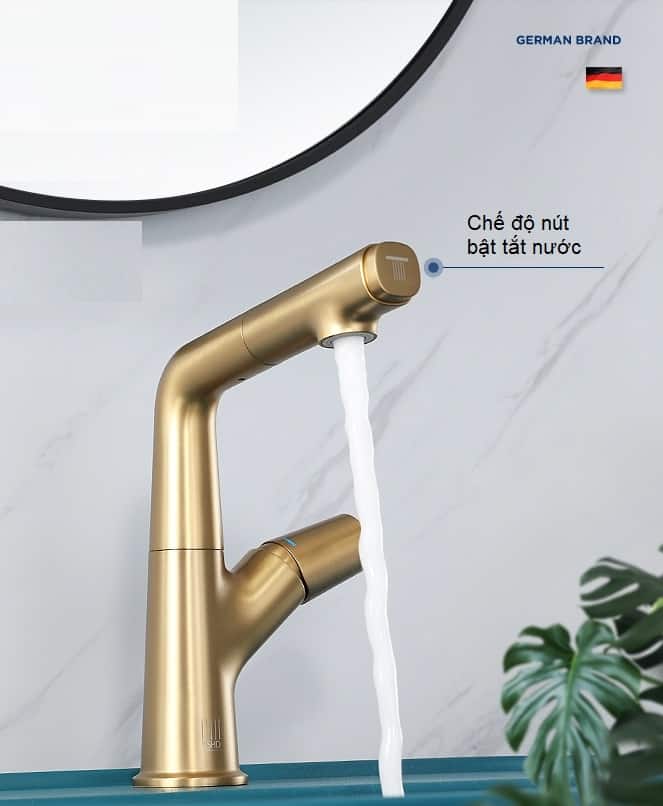 Vòi nước lavabo bằng đồng thau German Dura DL8818B 16