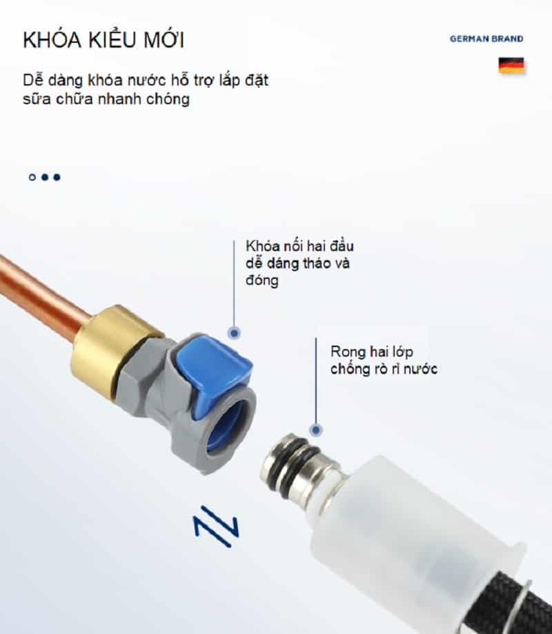 Vòi nước cảm ứng đồng thau German Dura DL8818S 27
