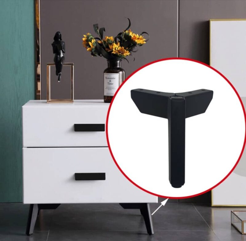Chân bàn chữ Y bằng thép rèn tủ kệ ghế sofa JBG120 1