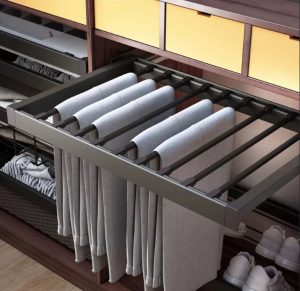 Giá treo quần âu thanh nan ray giảm chấn Taura SV05
