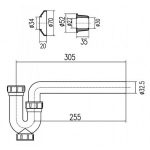 Ống thải chữ P bằng nhựa ABS cao cấp Inax A-325PL