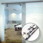 Bộ ray trượt cửa lùa cửa kính treo giảm chấn 2 đầu DFL-P093
