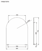 Gương nhà tắm hình mái vòm loại lớn TOTO YM6075FA