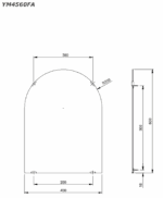 Gương nhà tắm hình mái vòm loại nhỏ TOTO YM4560FA