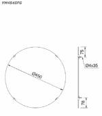 Gương tròn cao cấp loại nhỏ TOTO YM4545FG
