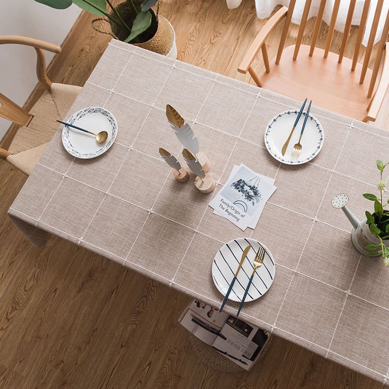 Khăn trải bàn caro phong cách tối giản HYQ7694 9