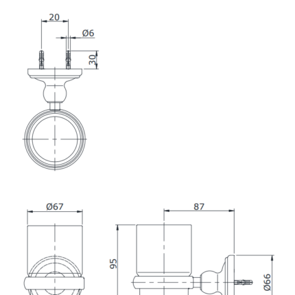 Lô bàn chải thủy tinh hiện đại bộ sưu tập Curio TOTO TX707AC