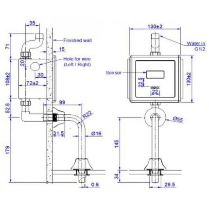 Van xả tiểu tự động cao cấp Inax OKUV-30SM