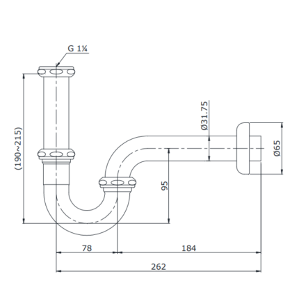 Ống thải chữ P TOTO TVLF402