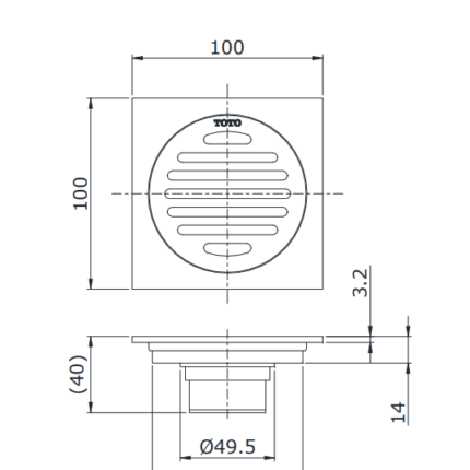 Phễu thoát sàn hiện đại TOTO TVBA407