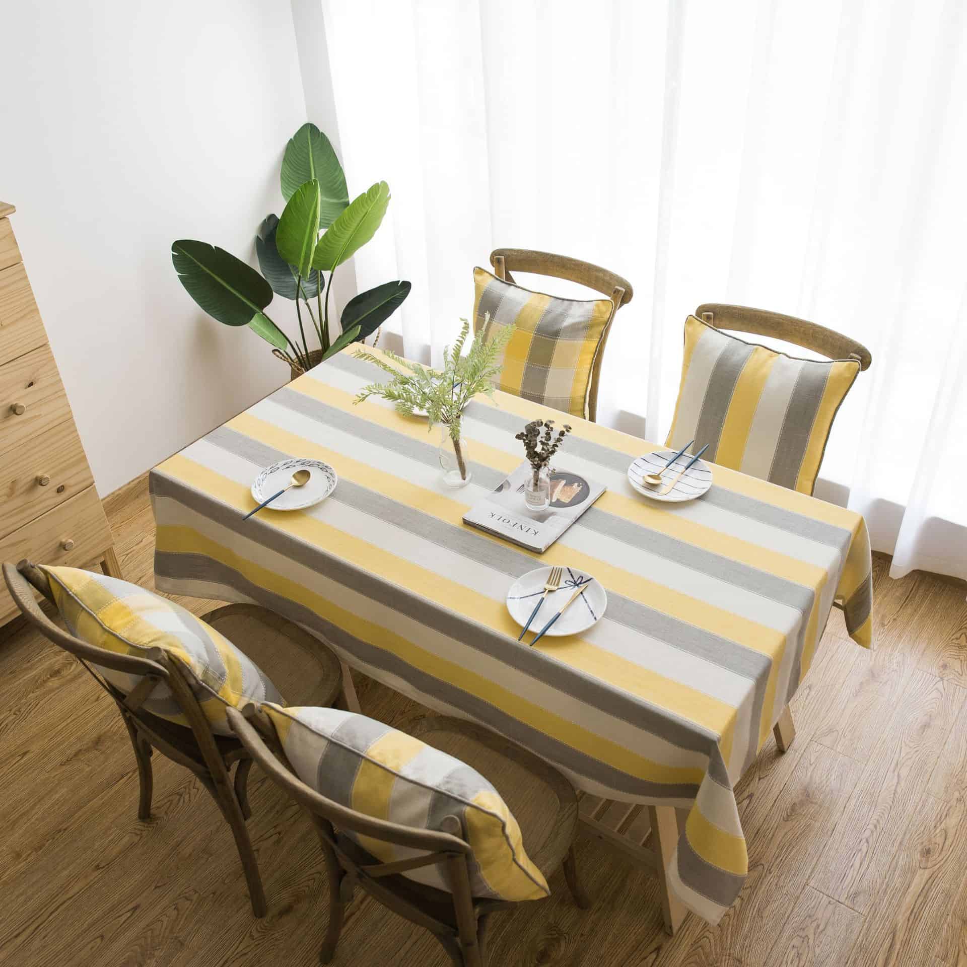 Thảm trải bàn sọc nhiều màu phong cách hiện đại HYQ1456 6