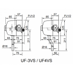 Thân van xả ấn của bồn tiểu (ống thẳng) cao cấp Inax UF-3VS