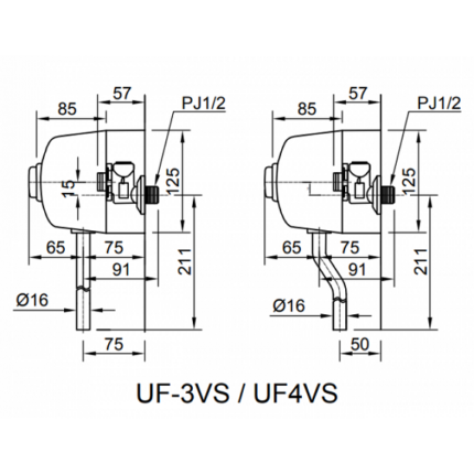 Thân van xả ấn của bồn tiểu cao cấp Inax UF-4VS