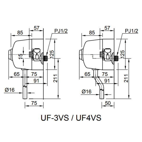 Thân van xả ấn của bồn tiểu cao cấp Inax UF-4VS