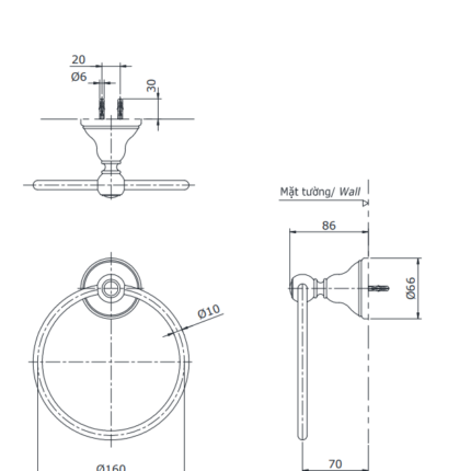 Ø160 x 86 mm
