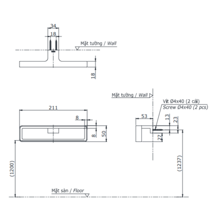 Vòng treo khăn tắm cao cấp TOTO YTT902V