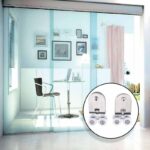 Bộ bánh xe cửa trượt kính cường lực tải trọng 80KG DL-4LBL