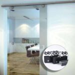 Bộ ray trượt cửa lùa kính cường lực tải trọng 120kg HSBL-HSJZ