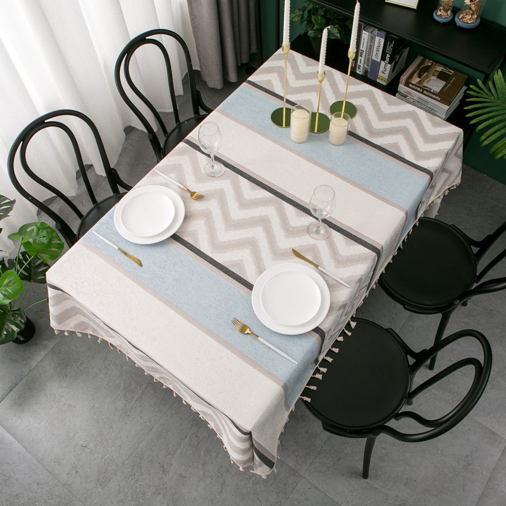 Khăn trải bàn đẹp dệt hoa văn bằng vải jacquard HYQ2760 3