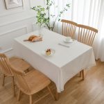 Khăn trải bàn ren bằng vải lanh phong cách vintage HYQ6577