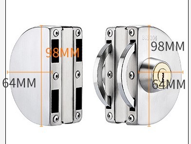 Khóa cửa lùa kính cường lực 2 cánh DFL-G007A 3