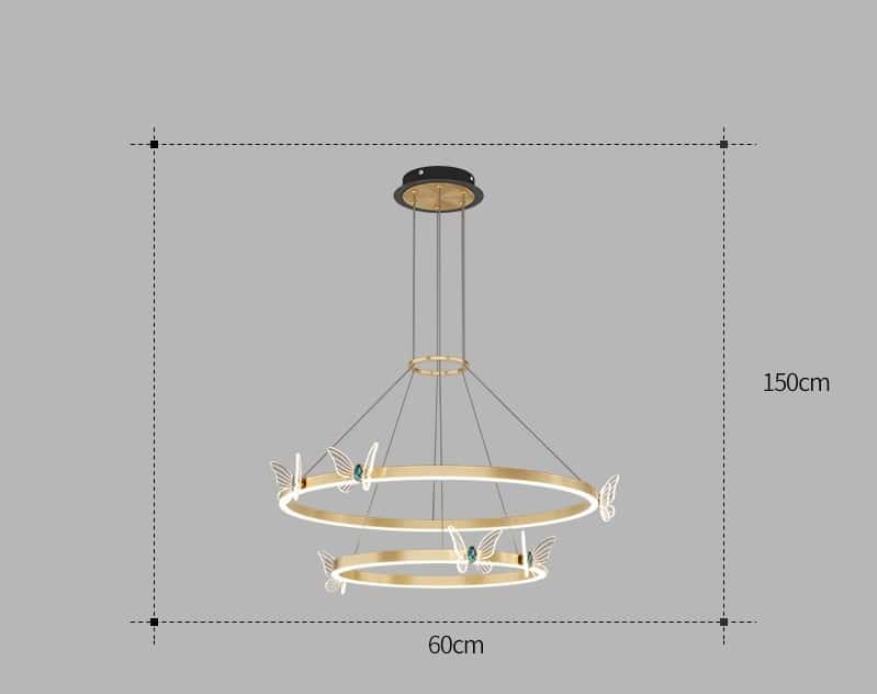 Đèn thả trần vòng tròn bươm bướm XL2749 15