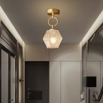 Đèn trần bằng đồng nguyên chất bầu chụp pha lê XL3301H