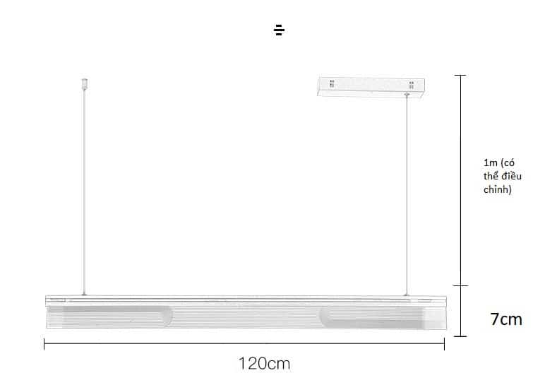 Đèn thả trần bàn ăn bàn họp văn phòng cao cấp XL7515-10