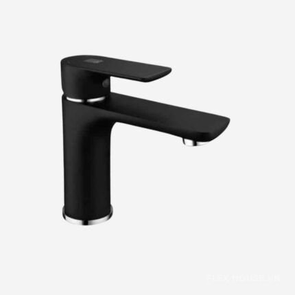 Vòi lavabo nóng lạnh thân thấp bằng đồng mạ PVD DL6002