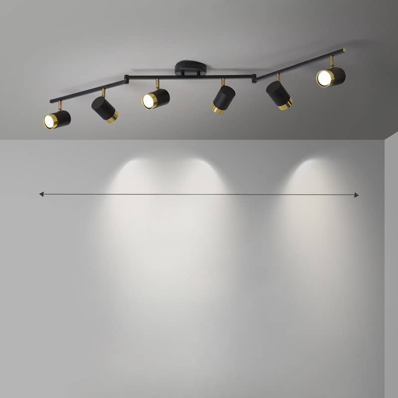 Đèn trần phòng trưng bày màu trắng hiện đại màu đen ZH.HMXD060BL 13