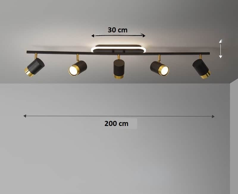 Đèn trần phòng trưng bày màu đen hiện đại ZH.HMXD058BL 15