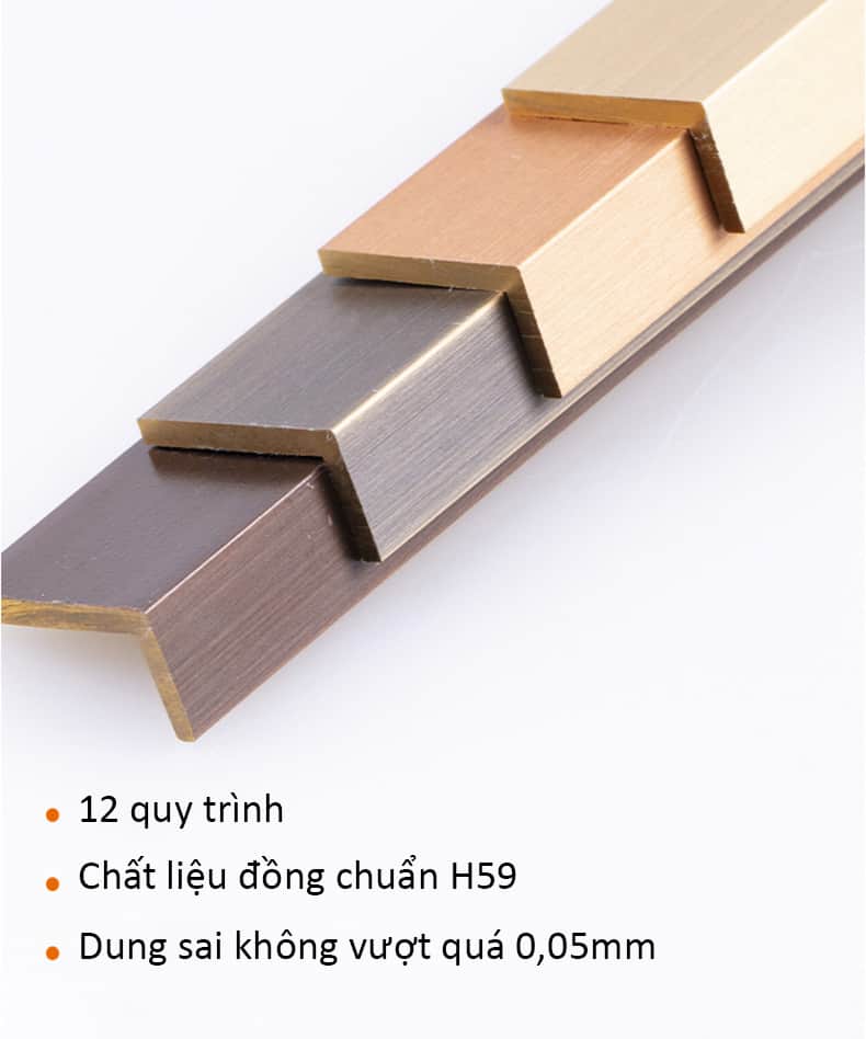 Nẹp đồng chữ L trang trí nội thất khách sạn nhà hàng YHTY80901 8