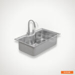 Chậu rửa chén bát có 1 hố lớn thiết kế kiểu Nhật Garis GS15.80