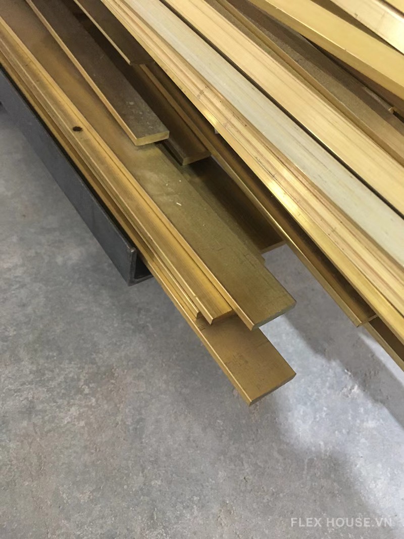 Nẹp đồng chữ U trang trí sàn gỗ đá cẩm thạch YHTY091008 10