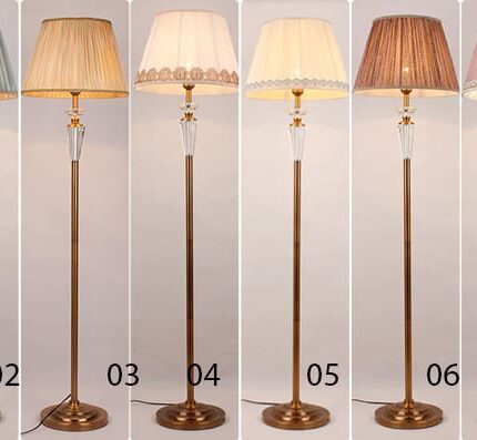 Đèn LED sàn phòng khách pha lê phong cách Bắc Âu làm bằng đồng FT068 (15)