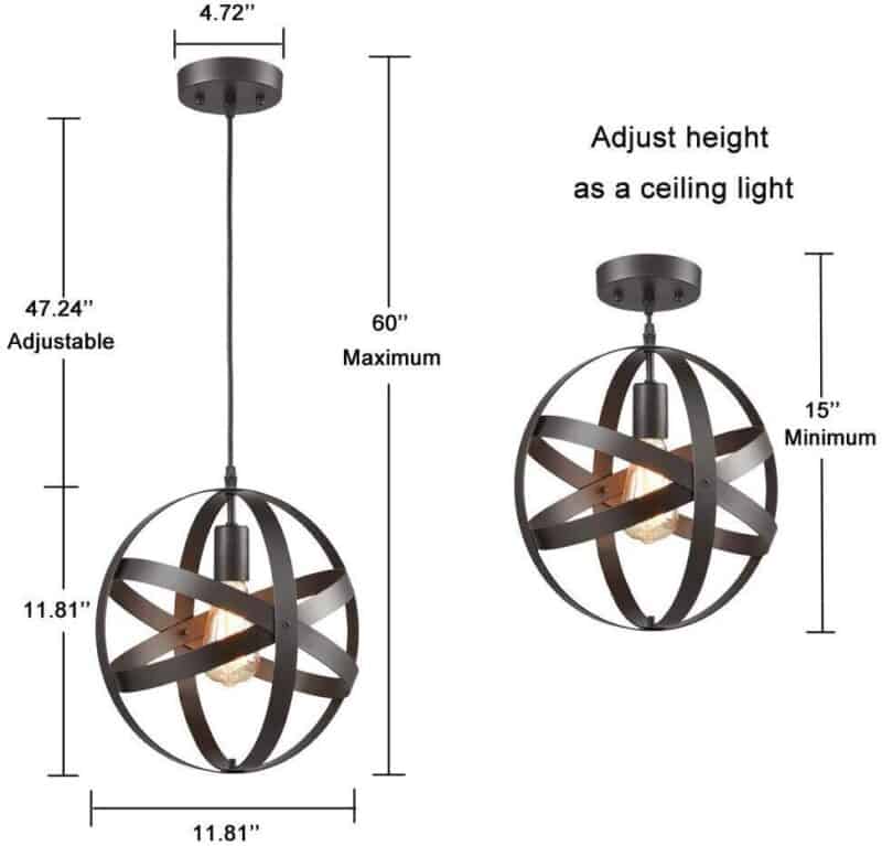 Đèn phong cách công nghiệp industrial bằng thép XL2052 11